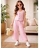 Superminis Cotton Woven Sleeveless Striped Coordinating  Top & Pant Set - Pink