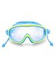 KIDLINGSS Big Frame Swimming Goggles With Attached Earplugs - Blue