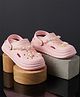 NEW STEPS Beads Embellished Girl Applique Detailed Perforated Slingback Clogs - Light Pink