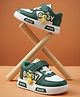 NEW STEPS Teddy Bear Applique Detailed Velcro Closure Shoes - Green