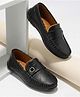 SHOES FOR JUNIORS Star Applique Detailed  Formal Slip On Loafers - Black