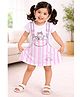 BUMZEE Cotton Knit Half Sleeves Unicorn Print Dress White 12-18 Months