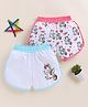 BUMZEE Cotton Knit Above Knee Length Unicorn Printed Shorts Pack Of 2 - White