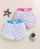 BUMZEE Cotton Knit Above Knee Length Bunny & Star Printed Shorts Pack Of 2 - White