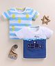 BUMZEE Cotton Knit Half Sleeves T-Shirt Pack of 2 White 6-12 Months