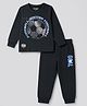 Primo Gino 100% Cotton Knit Full Sleeves T-Shirt & Pyjama Night Suit With Ball Print - Black