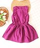 Qvink Cotton Woven Sleeveless Frill Detailed Dress - Purple