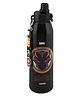 Jaypee PowerSip 650ml Insulated Inner Stainless Steel Spout & Sipper Mouth Water Bottle With Handy Strap, Black Panther Print, Black