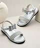 Stefens Stones Embellished Bow Applique Detailed Velcro Closure Sandals - Silver
