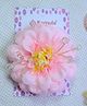 Kamule Stone Embellished Floral Applique Detailed Alligator Hair Clip - Baby Pink
