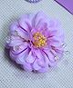 Kamule Stone Embellished Floral Applique Detailed Alligator Hair Clip - Purple
