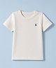Pine Kids Cotton T-Shirts with Half Sleeves and Logo Print in White for 7-8 Years