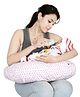 Lulamom Allergen Protected Nursing Pillow & Cover Polka Dots Print - Pink