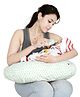 Lulamom Allergen Protected Nursing Pillow & Cover Polka Dots Print - Green