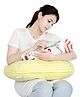 Lulamom Portable Curved Soft Feeding Pillow Chevron Pattern - Yellow