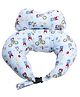 Bubzii Cotton Feeding Pillow With Belt  and extra pocket . Nursing pillow with strap and pocket . Breast Feeding Pillow for women