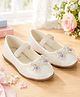 boyz n galz Slip On Ballerina With Unicorn Theme Applique - White