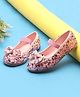boyz n galz Velcro Closure Sequinned Bow Applique Ballerina - Pink
