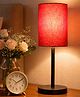 Yunhi Red Metal Table Lamp, Living Room, Bedroom, Bedside Lamps for Nightstand, Minimalist Table Lamp for Kids Room Living Room Office Dorm (Red)