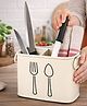 YUNHI YUNHI Metal Cutlery Holder for Kitchen Counter | Multipurpose Spoon Stand & Utensil Organizer | Powder Coated Rust Free Storage Box for Spoons, Forks, Knives | Modern Kitchen Accessories