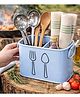YUNHI Metal Cutlery Holder for Kitchen Counter | Multipurpose Spoon Stand & Utensil Organizer | Powder Coated Rust Free Storage Box for Spoons, Forks, Knives | Modern Kitchen Accessories
