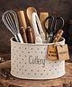YUNHI Metal Cutlery Holder for Kitchen Counter | Multipurpose Spoon Stand & Utensil Organizer | Powder Coated Rust Free Storage Box for Spoons, Forks, Knives | Modern Kitchen Accessories