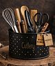 YUNHI Metal Cutlery Holder for Kitchen Counter | Multipurpose Spoon Stand & Utensil Organizer | Powder Coated Rust Free Storage Box for Spoons, Forks, Knives | Modern Kitchen Accessories