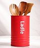 YUNHI Metal Kitchen Utensil Holder for Countertop, Spoon & Spatula Stand, Cutlery Organizer for Ladle & Cooking Tools, Modern Kitchen Storage Container (Red)