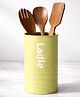 YUNHI Metal Kitchen Utensil Holder for Countertop, Spoon & Spatula Stand, Cutlery Organizer for Ladle & Cooking Tools, Modern Kitchen Storage Container (Lime Green)