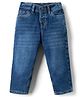 Kookie Kids Korean Denim Woven Full Length Washed Jeans - Light Blue