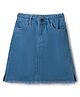 Pine Kids Denim Woven Above Keen Length Skirt -Light Blue