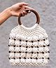 Sarmaya White Magic Ring Handmade Macrame Bag