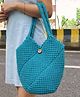 Sarmaya Teal Handmade Totally Tote Bag