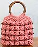 Sarmaya Peach Ring Handmade Macrame Bag
