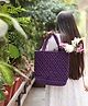 Sarmaya Purple Macrame Tote Bag