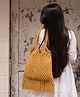 Sarmaya Musturd Yellow Hobo Handmade Bag