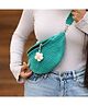 Sarmaya Teal Crochet Fanny Pack Bag