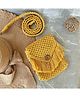 Sarmaya Yellow Macrame Sling Bag