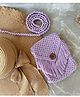 Sarmaya Lavender Macrame Sling Bag