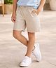 Cherry Crumble By Nitt Hyman Cotton Woven Graph Checked Shorts - Khaki