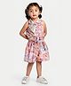 Rose Couture Cotton Blend Woven Sleeveless Floral Printed Coordinating Top & Short Set - Multi Colour