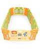 Playpen for Kids Smart Folding & Portable design Baby Activity with Safety Lock Play Gate Fence for Kids Toddlers Indoor Activity- Yellow Green Orange| Easy to Assemble| No Tools Required