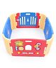 Kids Play-yard Playpen with Easy Tool Free Assembly - Red Blue Yellow| Smart Folding & Portable| Baby Activity Play Gate Fence| Safety Lock System| Indoor Outdoor Play Area| Light Weight