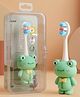 R for Rabbit Tiny Smiles Zoobie Kids Toothbrush 2+ Years, Ultra Soft PBT Bristles, Self Standing Animal Design Green Froggy