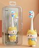 R for Rabbit Tiny Smiles Zoobie Kids Toothbrush 2+ Years, Ultra Soft PBT Bristles, Self Standing Animal Design Yellow Kitty