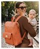 R for Rabbit Caramello Bold Ivy Diaper Bag for Moms With Dual Carry Sling Insulated Bottle Pockets With Premium Vegan Leather - Rust Orange