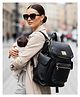 R for Rabbit Caramello Bold Neo Diaper Bag With Matte Finish Vegan Leather 39L Spacious Multi Compartment Bag - Black