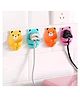 ULIFESTYLE Cute Bear Plug Hook Wall Holder Decorative Animal Design Wall Hook for Charger Adapter & Plug Storage Strong Adhesive Organizer for Home, Bedroom, Kitchen & Office - Pack 4 (Multicolor)