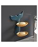Ulifestyle Soap Holder for Bathroom Self Adhesive Mermaid Shape Soap Stand for Bathroom Wall Mounted Soap Holder for Kitchen Sink Double Layer Soap Case - Multicolor , 1pc (Multicolor)