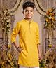 Kiddopanti Rayon Woven Full Sleeves Abstract Printed Kurta - Mustard